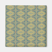 Greenish Retro Vintage Pattern マグネット (正面)