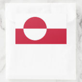 Greenlandの旗が貼られた長方形のシール 長方形シール (バッグ)