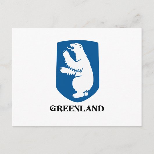 GREENLAND – 紋章/シンボル/紋章/旗のコート ポストカード (正面)