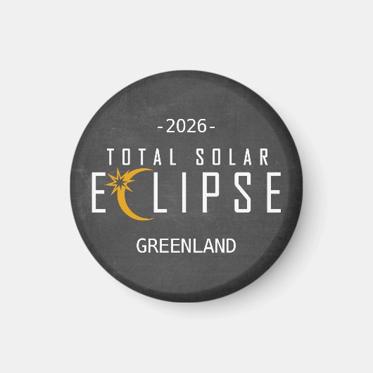 Greenland 2026 Eclipse マグネット (正面)