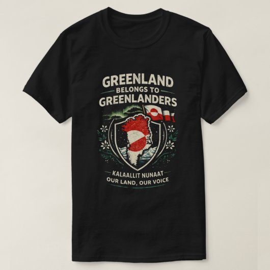 Greenland Belongs to Greenlanders Tシャツ (デザイン正面)