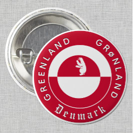 Greenland Button, Patriotic, Greenland Flag 缶バッジ