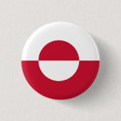 Greenland button, patriotic Greenland Flag fashion 缶バッジ (正面)