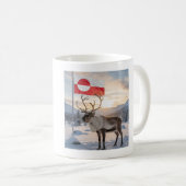 GREENLAND flag and arctic reindeer Coffee Mug コーヒーマグカップ (正面右)