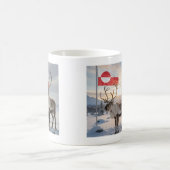 GREENLAND flag and arctic reindeer Coffee Mug コーヒーマグカップ (中央)
