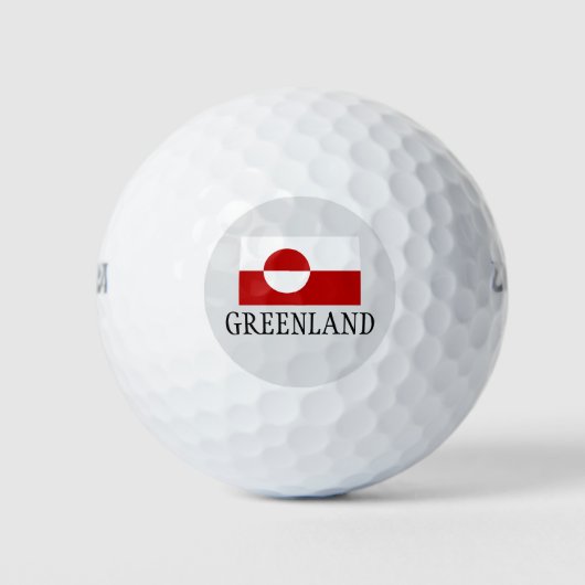 Greenland flag golf ball set ゴルフボール (正面)