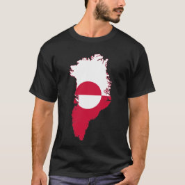 Greenland- flag in country tシャツ