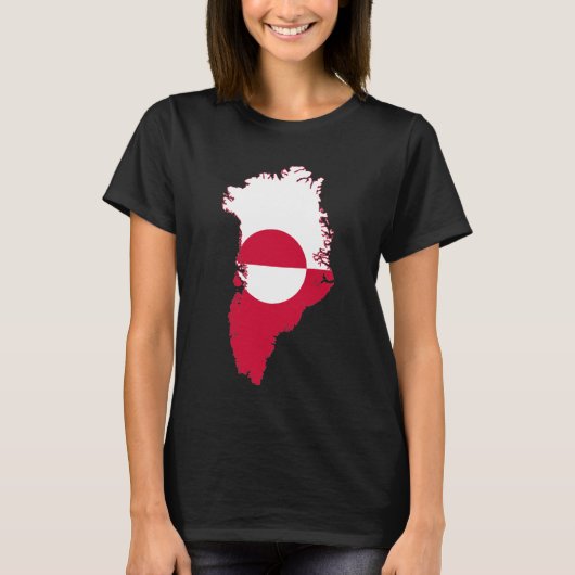 Greenland- flag in country T-Shirt Tシャツ (正面)