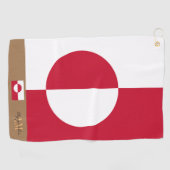 Greenland flag monogrammed / Greenland golf towel ゴルフタオル (横)
