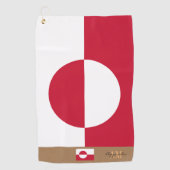 Greenland flag monogrammed / Greenland golf towel ゴルフタオル (正面)