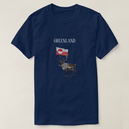 GREENLAND Flag Proud T-Shirt Tシャツ (デザイン正面)
