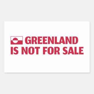 Greenland is not for sale! 長方形シール