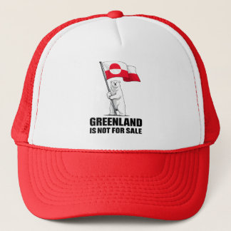 Greenland Is Not for Sale Polar Bear With Flag キャップ