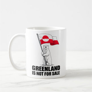 Greenland Is Not for Sale Polar Bear With Flag コーヒーマグカップ