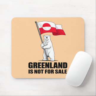 Greenland Is Not for Sale Polar Bear With Flag マウスパッド