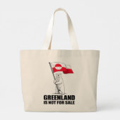 Greenland Is Not for Sale Polar Bear With Flag ラージトートバッグ (裏面)