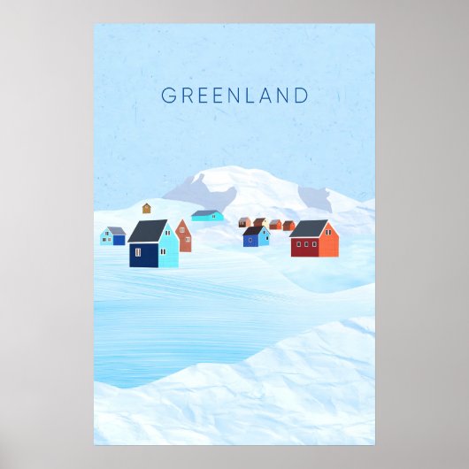 Greenland Minimal Travel Poster ポスター (正面)