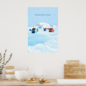 Greenland Minimal Travel Poster ポスター (キッチン)