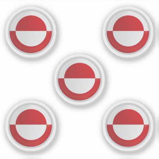 Greenland Round Icon X4 シール (正面)