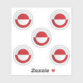 Greenland Round Icon X4 シール (シート)