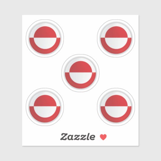 Greenland Round Icon X4 シール (シート)