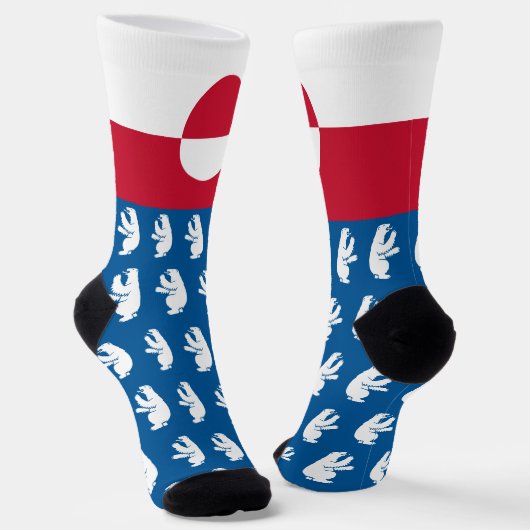 Greenland Socks, Greenland flag fashion / sports ソックス (傾斜あり)