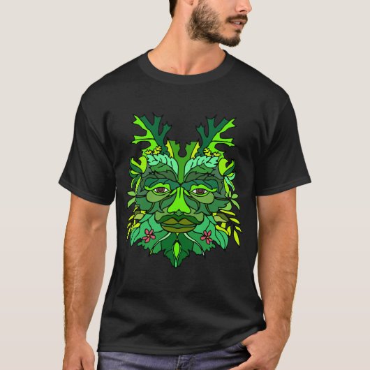 Greenman (暗い) tシャツ (正面)