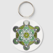 GreenMetatronCube キーホルダー (正面)