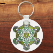 GreenMetatronCube キーホルダー (正面)