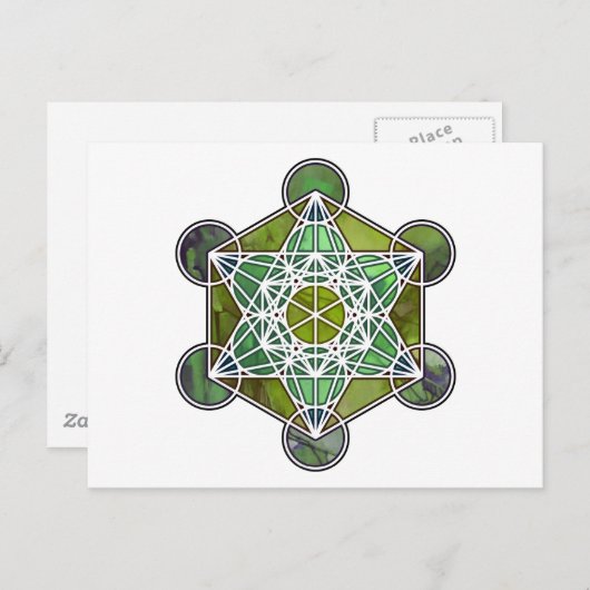 GreenMetatronCube ポストカード (正面/裏面)