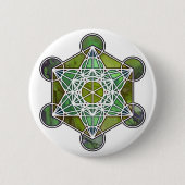 GreenMetatronCube 缶バッジ (正面)