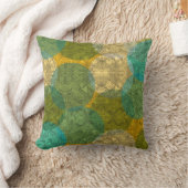 Greens and yellow Symmetrical Doodle Mandala  クッション (ブランケット)