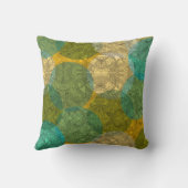 Greens and yellow Symmetrical Doodle Mandala  クッション (裏面)