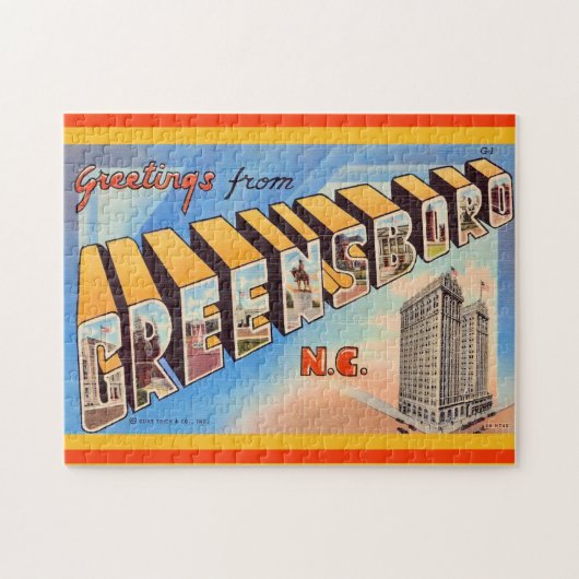 Greensboro NC Greetings 11x14 ジグソーパズル (横)