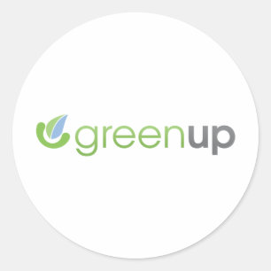 GreenUp水平ロゴ ラウンドシール