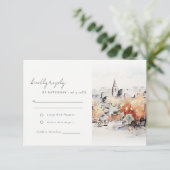 Greenville South Carolina Landscape Wedding 出欠カード (スタンド正面)