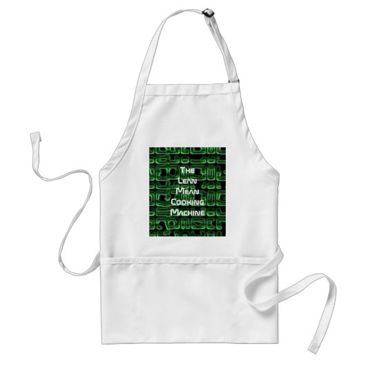 greenweavedigiglow、TheLeanMeanCooking機械 スタンダードエプロン (正面)