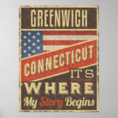 Greenwich Connecticut ポスター (正面)