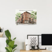 Greenwich Village Manhattan ポスター (ホームオフィス)