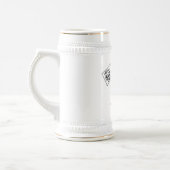 Greepステインの白および金ゴールド ビールジョッキ (左)