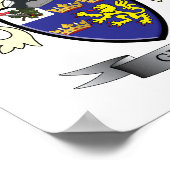 Greer Family Crest Coat of Arms ポスター (角)