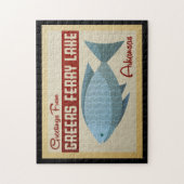 Greers ferry湖の魚のヴィンテージ旅行 ジグソーパズル (縦)