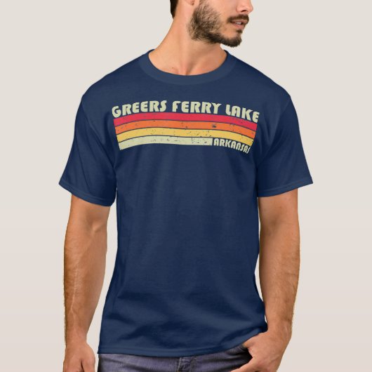 GREERS FERRY LAKE ARKANSAS Funny Fishing Camping Tシャツ (正面)