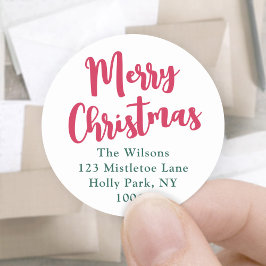 Greeting Bright モダン Script差出人住所 ラウンドシール