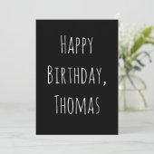 Greeting Card用の白黒ハッピーバースデー シーズンカード (スタンド正面)