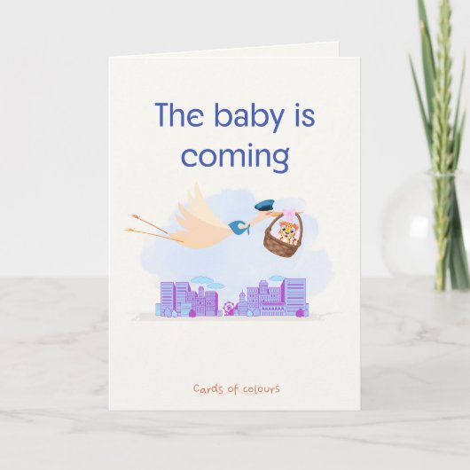 Greeting card baby is coming  シーズンカード (正面)