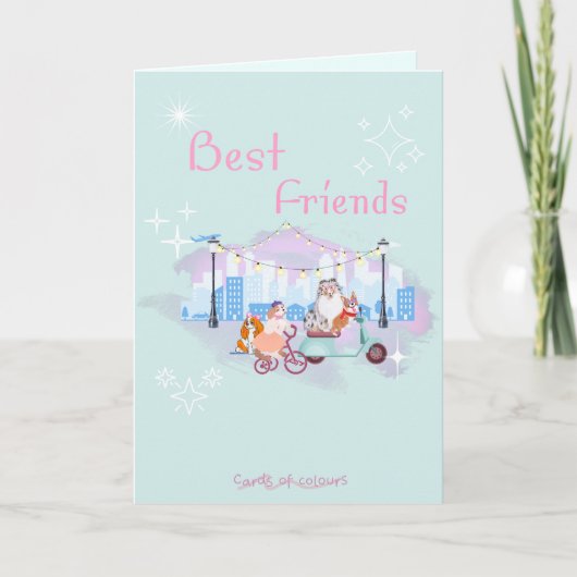 Greeting card best friends  シーズンカード (正面)