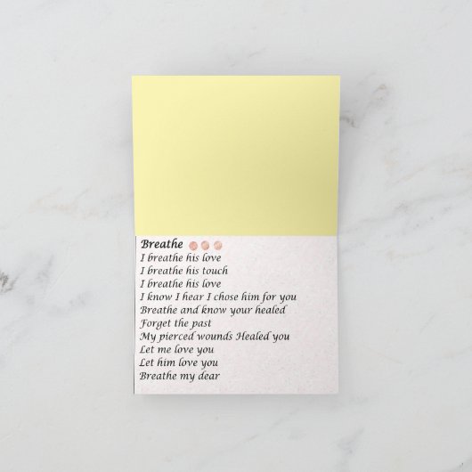 Greeting Card ' Breathe' サンキューカード (内部)