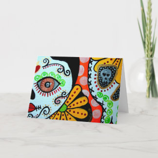 Greeting card Day of the Dead "Dos Caras" カード