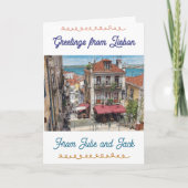 Greeting card from Lisbon, Alfama, Portugal カード (正面)